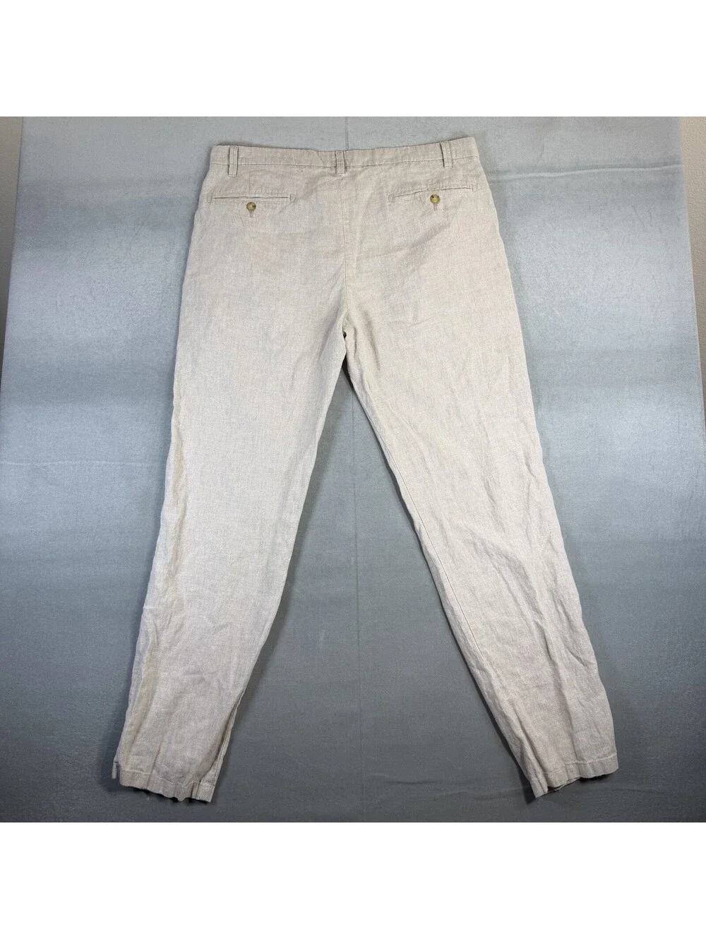 Joseph Abboud Linen Blend Pants Mens 38x34 Beige Modern Fit Cotton Lightweight